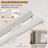 HDYZJQ Aluminum Double Track Curtain Rods for Windows, 8 12 16 20 24 30 40 50ft Ceiling Mounting Curtain Conjoined Double Track Rails, for Kids Room/Bathroom/Bedroom Privacy Protection(14ft/4.25m) view 3