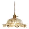 DXYC Metal Glass Chandelier Nordic Style - Japanese Cafe Pendant Lampshade, Adjustable Flush Mount Ceiling Lighting Fixtures for Dining Room and Living Room Decoration Hanging Light(20CM) view 1