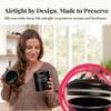 noonberry Kitchen Canisters for Countertop 3-Piece Airtight Canister Set for the Kitchen Counter with Utensil Holder Flour Sugar Containers Matte Black Finish view 4