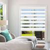 Cordless Zebra Blinds Zebra Window Blinds, Shades for Living Room, Bedroom, Kitchen, Dining Room, Office, Bathroom, Outdoor White 35" Wx 95" H view 2