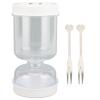 banapoy Pickle Jar, 50oz Pickle and Olive Hourglass Jar with Strainer Flip, Pickle Separator Jar Pickle Container, Includes Stainless Steel Fork, for Gherkin, Olive, Jalapenos view 1