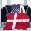 America Denmark Friendship Flag Ultra-Soft Micro Flannel Blanket 50x40 inch Throw Blankets for Bedroom Sofa view 4