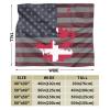 Denmark Flag Map Ultra-Soft Micro Flannel Blanket 50x40 inch Throw Blankets for Bedroom Sofa view 2