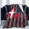 Denmark Flag Map Ultra-Soft Micro Flannel Blanket 50x40 inch Throw Blankets for Bedroom Sofa view 4