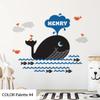 Whale Wall Decal for Baby Nursery - Personalized Nautical Wall Stickers - Custom Ocean Under The Sea Animals Wall Decals - Boys Girls Wall Art Mural Vinyl Sticker for Kids (#2) view 4