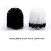 KOOFUR Toilet Brush Holder Toilet Brush,Plastic Plating Handle Hidden Compact Toilet Brush Bright Glazed Ceramic BaseToilet Brush for Bathroom Restroom Deep Cleaning Toilet Brush Holders(B) view 3