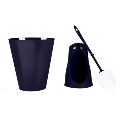 Toilet Brush Holder Toilet Brush and Holder 3 Pack, Toilet Brush with Trash Can Holder, Toilet Bowl Brush with Long and Large Handle for Bathroom Durable Toilet Brush Holders(A)