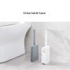 Toilet Brush Holder Toilet Brush,Toilet Brush Holder,Home Toilet Bowl Cleaner Brush with Toilet Holder Spinning Deep Cleaning for Toilet Grey White Toilet Brush Holders(A) view 3