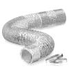 150mm flexible ducting,150mm ducting kit,150mm Flexible Aluminium Ducting 2m Insulated ducting Pipe 6 Inch Air Ducting Hose Black for Cooker Hood(Silver,1.5m) view 1