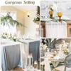 3 Pack White Cheesecloth Table Runner - Valentine's Day 10Ft Gauze Cheese Cloth Table Runner 35x120 Inch Long Romantic Sheer Table Cloth for Wedding Bridal Baby Shower Holiday Decorations view 4