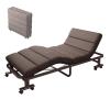 Fold up Beds for Adults with Pulleys Multi Angle Head and Foot Tilt Adjustment Space Saving Guest Bed Queen Size Folding Bed with Boosters Spring(187 * 70 * 35cm) view 1