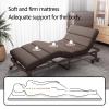 Fold up Beds for Adults with Pulleys Multi Angle Head and Foot Tilt Adjustment Space Saving Guest Bed Queen Size Folding Bed with Boosters Spring(187 * 70 * 35cm) view 2