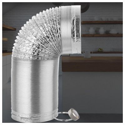 150mm flexible ducting,150mm ducting kit,Ventilation Duct Hose High Temperature Long Flexible Aluminum Air Ducting(Size :150mm)(2m)