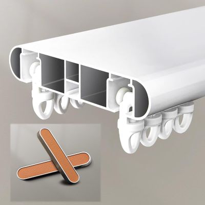 HDYZJQ Curtain Conjoined Double Track 4 8 12 14 18 26 30 40 50ft, Ceiling Mounting Heavy-Duty Curtain Rails for Living Room Bedroom Room Divider, Upright Track Curtain Rod(39ft/11.9m)
