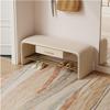 ELEFOCUS Shoe Rack Bench 2 Tier Shoe Storage, Stool Living Room Shoe Rack, Shoe Bench Organizer, Hallway Seat with Drawer(Color:Beige) view 4