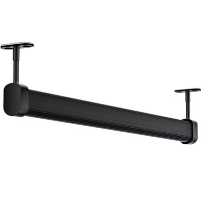 Top Mounted Closet Rod,Heavy Duty Closet Rod Ceiling Mount,35 55 75 95 125 145 155 Cm Long for Cloakroom Shower Balcony,Black,70cm/27.6in