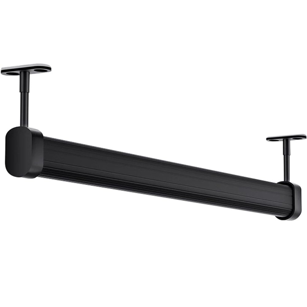 Top Mounted Closet Rod,Heavy Duty Closet Rod Ceiling Mount,35 55 75 95 125 145 155 Cm Long for Cloakroom Shower Balcony,Black,70cm/27.6in