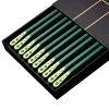DJFKDYHPE 5Pairs Chopsticks Resistant Reusable for Sushi Chopsticks Food Chopsticks Tableware Kitchen Supplies(5 Pairs Green Flower) view 1