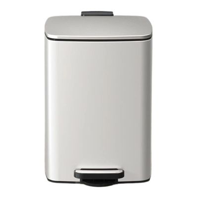 Trash Cans Wastebasket 20/30 Liter Brushed Stainless Steel Trash Can, Square Pedal Recycle Bin with Lid and Inner Buckets, Hands-Free Steel Step Garbage Can for Home Office Kitchen Bathroom Rubbish Bi