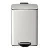 Trash Cans Wastebasket 20/30 Liter Brushed Stainless Steel Trash Can, Square Pedal Recycle Bin with Lid and Inner Buckets, Hands-Free Steel Step Garbage Can for Home Office Kitchen Bathroom Rubbish Bi view 1