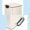 Trash Cans Wastebasket 20/30 Liter Brushed Stainless Steel Trash Can, Square Pedal Recycle Bin with Lid and Inner Buckets, Hands-Free Steel Step Garbage Can for Home Office Kitchen Bathroom Rubbish Bi view 4
