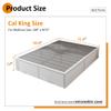 Maenizi Cal King Bed Frame with White Fabric Cover, 14 Inch Heavy Duty Metal Platform Support Up to 3000 lbs with Steel Slats, No Box Spring Needed, Easy Assembly, Noise Free, Black view 2