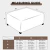 Bifaunvogel Ottoman Cover Square Stretch Foot Stool Ottoman Slipcovers Square Foot Rest Covers Protector with Elastic Band Washable Storage Ottoman Cover S Orange view 3