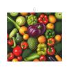 NOUZU Vegetable Fruit Print Dish Drying Mat, Microfiber Kitchen Counter Mat, Slip Resistant Dishwashing Mat 16x18in, Black view 1