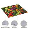 NOUZU Vegetable Fruit Print Dish Drying Mat, Microfiber Kitchen Counter Mat, Slip Resistant Dishwashing Mat 16x18in, Black view 4