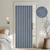 MIULEE Accordion Style Magnetic Folding Door Curtains for Doorways/Closet, Room Divider Pleated Drapes with Hooks for Interior Living Room/Bedroom/Open Closet, Blue, W39 x L78 inches, 1 Panel view 1