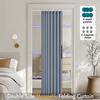 MIULEE Accordion Style Magnetic Folding Door Curtains for Doorways/Closet, Room Divider Pleated Drapes with Hooks for Interior Living Room/Bedroom/Open Closet, Blue, W39 x L78 inches, 1 Panel view 2