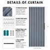 MIULEE Accordion Style Magnetic Folding Door Curtains for Doorways/Closet, Room Divider Pleated Drapes with Hooks for Interior Living Room/Bedroom/Open Closet, Blue, W39 x L78 inches, 1 Panel view 3
