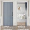 MIULEE Accordion Style Magnetic Folding Door Curtains for Doorways/Closet, Room Divider Pleated Drapes with Hooks for Interior Living Room/Bedroom/Open Closet, Blue, W39 x L78 inches, 1 Panel view 4