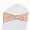 Gankar 50 Pack Nude Chair Sashes, Khaki Chairs Bands for Wedding, Party, Birthday, Meeting, Folding Chairs Decor, Spandex Chair Sashes view 1