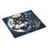 NOUZU Wolf Night Moon Print Dish Drying Mat, Microfiber Kitchen Counter Mat, Slip Resistant Dishwashing Mat 16x18in, Black view 2
