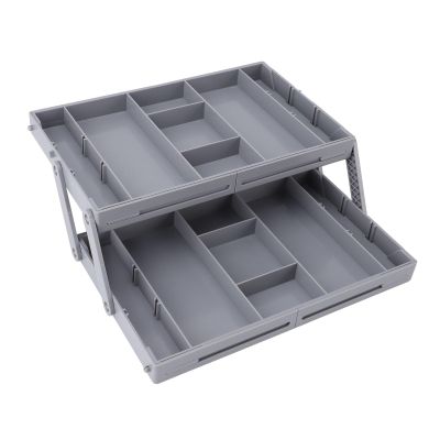 Drawer Organizer, Multi Layer Drawer Small Storage Organizer Expandable Jewelry Organizer Tray, Saving Space, Foldable Makeup Storage Display Case for Dresser Bathroom Kitchen (2