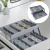 Drawer Organizer, Multi Layer Drawer Small Storage Organizer Expandable Jewelry Organizer Tray, Saving Space, Foldable Makeup Storage Display Case for Dresser Bathroom Kitchen (2 view 3