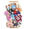 PHOENANCEE Stuffed Animal Storage Organizers,Plush Animals Holder,Hanging Plushie Zoo Hammock Net for Playroom Bedroom With Adjustable Length,Large,Upgraded (Natural Wood) view 1