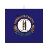 NOUZU Kentucky State Flag Print Dish Drying Mat, Microfiber Kitchen Counter Mat, Slip Resistant Dishwashing Mat 16x18in, Black view 1