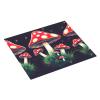 Magic Mushrooms Print Dish Drying Mat, Microfiber Kitchen Counter Mat, Slip Resistant Dishwashing Mat 16x18in view 2