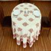 60 Inches Round Hand Block Printed Cotton Tablecloth, White Red Floral Table Cloths Washable, Indian Table Linen for Valentine Gifts Home Decor Dinning Outdoor view 2