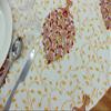 60 Inches Round Hand Block Printed Cotton Tablecloth, White Red Floral Table Cloths Washable, Indian Table Linen for Valentine Gifts Home Decor Dinning Outdoor view 4