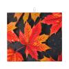 NOUZU Fall Red Leaves Print Dish Drying Mat, Microfiber Kitchen Counter Mat, Slip Resistant Dishwashing Mat 16x18in, Black view 1