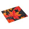 NOUZU Fall Red Leaves Print Dish Drying Mat, Microfiber Kitchen Counter Mat, Slip Resistant Dishwashing Mat 16x18in, Black view 2
