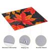 NOUZU Fall Red Leaves Print Dish Drying Mat, Microfiber Kitchen Counter Mat, Slip Resistant Dishwashing Mat 16x18in, Black view 4