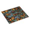 NOUZU Monarch Butterflies Print Dish Drying Mat, Microfiber Kitchen Counter Mat, Slip Resistant Dishwashing Mat 16x18in, Black view 2