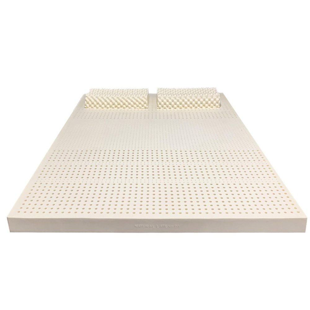TFDRSEXVD 100% Natural Latex Mattress - Soft Body Massage Mattress- Medium Firmness - 3 Inch,Flat Type,80x200x7.5cm