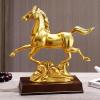 SecondWinterDJ Electroplating Horse Statue Table Sculpture, Gold Pegasus Standing Cloud Figures Animal Figurines Home Dcor, Desktop Art Ornament for Home Office (Gold-smallhorse) view 3
