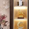 SecondWinterDJ Electroplating Horse Statue Table Sculpture, Gold Pegasus Standing Cloud Figures Animal Figurines Home Dcor, Desktop Art Ornament for Home Office (Gold-smallhorse) view 4