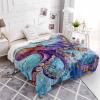 Flannel Fleece Blanket Nautical Ocean Sea Monster Octopus Soft Decorative Lightweight Throw Blanket for Bed/Couch/Sofa/Office/Camping Coastal Gradient Sealife Art 40"x50" view 3